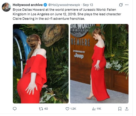 BRYCE DALLAS HOWARD BRINGS DINOSAUR-SIZED GLAMOUR TO ‘JURASSIC WORLD: FALLEN KINGDOM’ PREMIERE